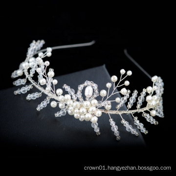 Handmade decorative rhinestone and beaded headband for girls